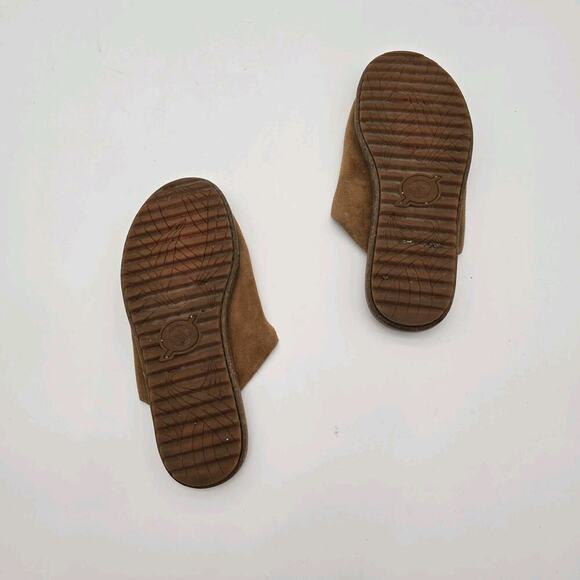 Born Sandals Womens 11 Brown Mesilla Flats Open Toe Slides Slip On Leather Suede - Picture 10 of 12